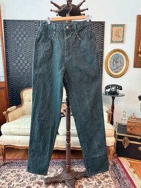 Rockies Jeans Dark Green High Waist Western Vintage  Rocky Mountain 🌲 M/L Tall